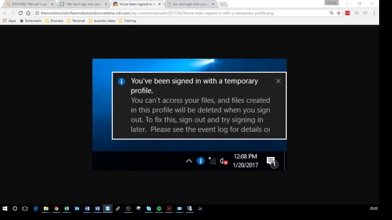 [SOLVED] We can't sign into your account - Windows 10