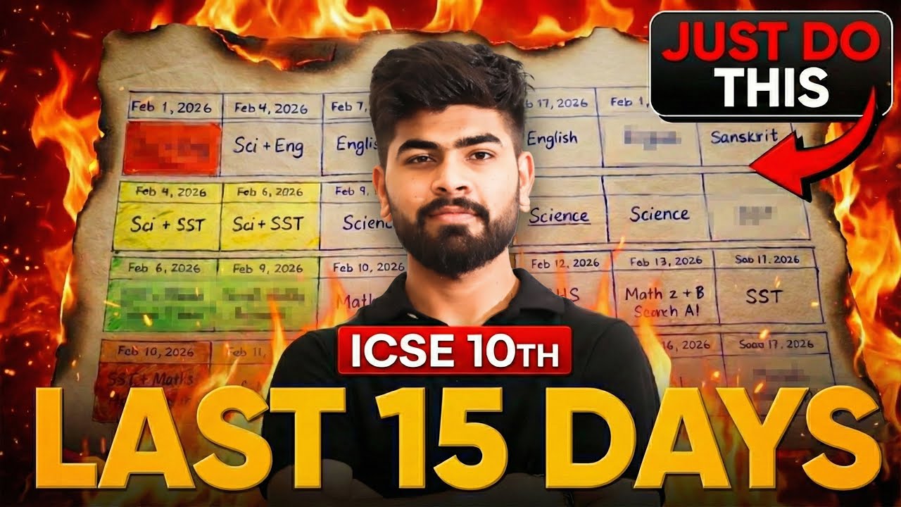 Last 15 Days of ICSE Class 10 😱 | 95% Still Possible? (Truth + Strategy)