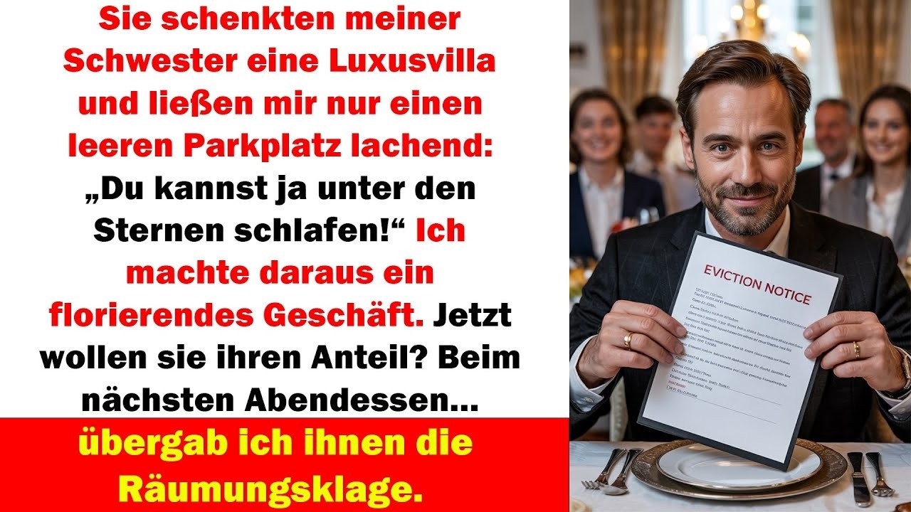 meine eltern schenkten ihr eine villa – mir nur einen parkplatz  aber ich schlug zurück