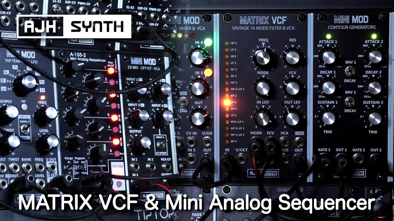 Mini Analog Sequencer & Matrix VCF: Changing Filter Type Per Step & More 