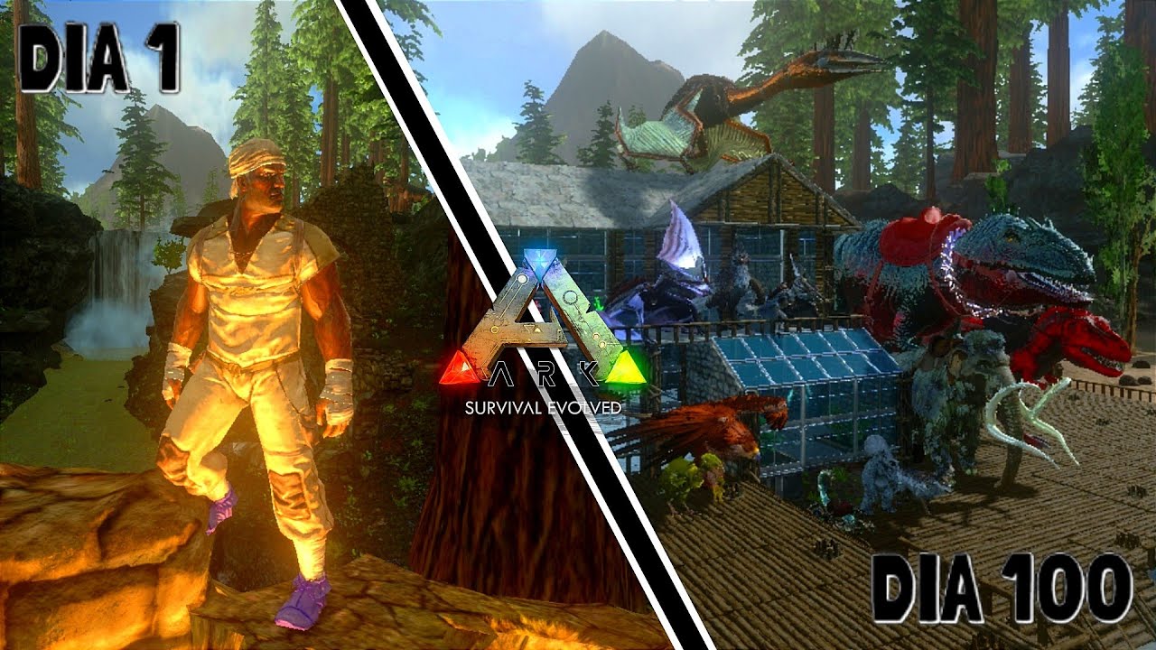 Sobrevivendo 100 Dias na Red Wood Brutal | ARK Movie | ARK Survival Evolved Mobile