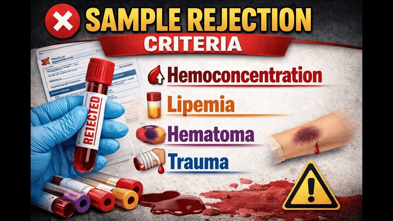 Sample Rejection Criteria | Pre-Analytical Errors in Laboratory