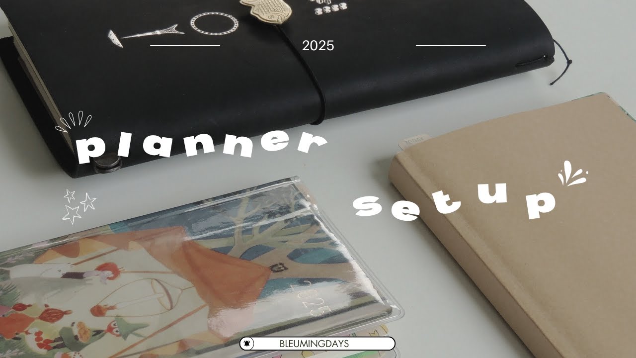 2025 planner system & set-up ✷ muji, hobonichi, and traveler’s notebook