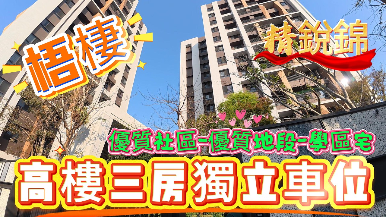 🎣梧棲售:1438萬 全新未住3房+平車🔥完整學區-機能宅 精銳錦  0936 560 998
