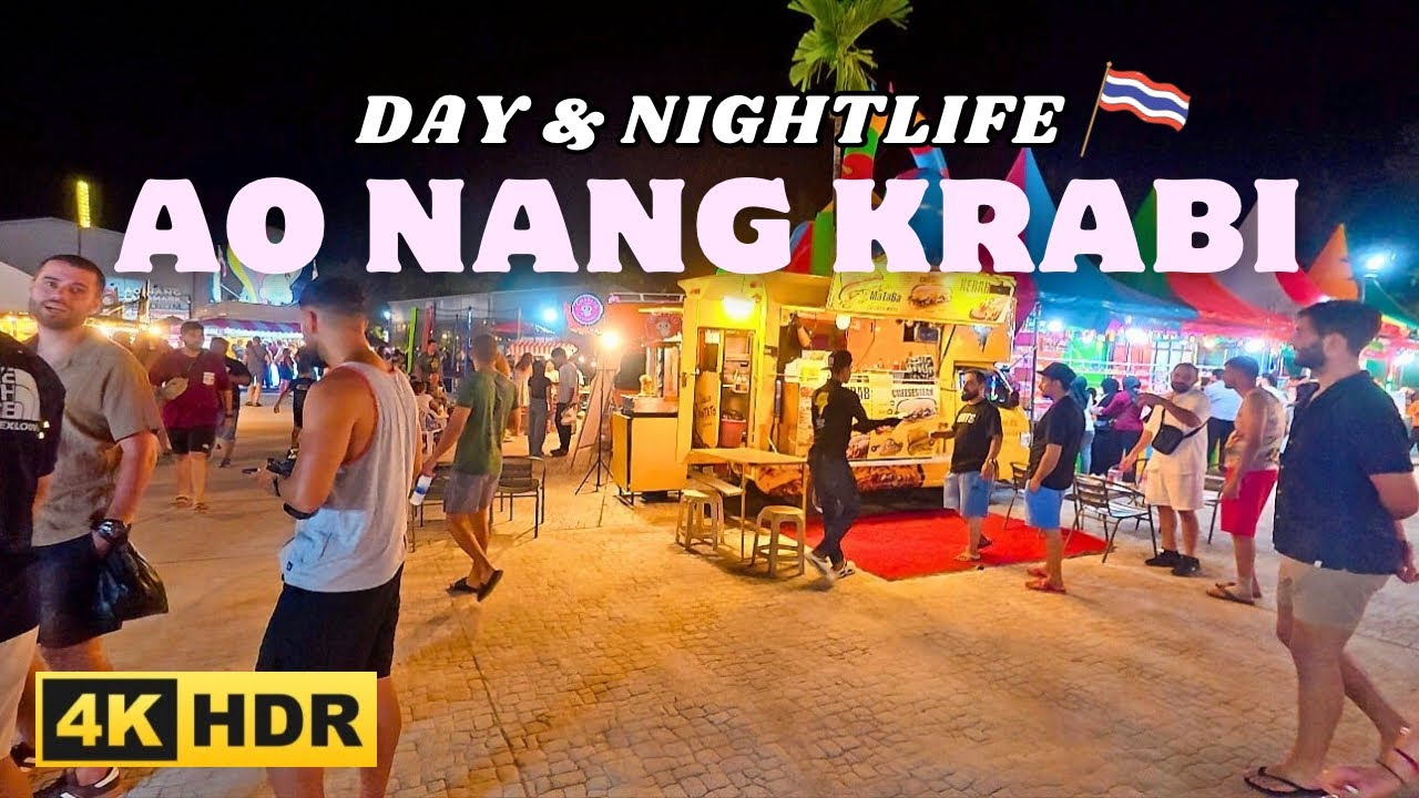 [4K HDR] AO NANG KRABI: Day & Night Walking Tour | Night Market & Shopping Street | Nov 2025