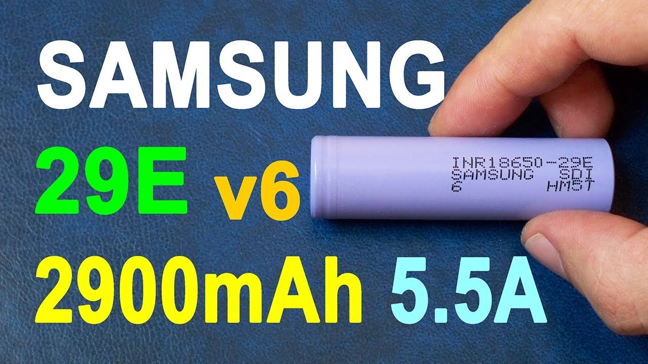 Samsung 29E v.6 (29E6) 2900mAh 5.5A Li-ion cell's capacity test