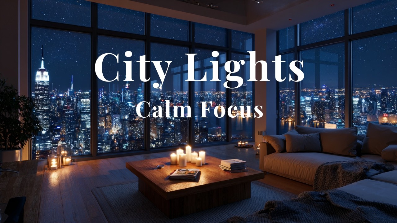 City Lights Calm Focus ｜ 1 Hour Night Lofi for Work & Study 🌙