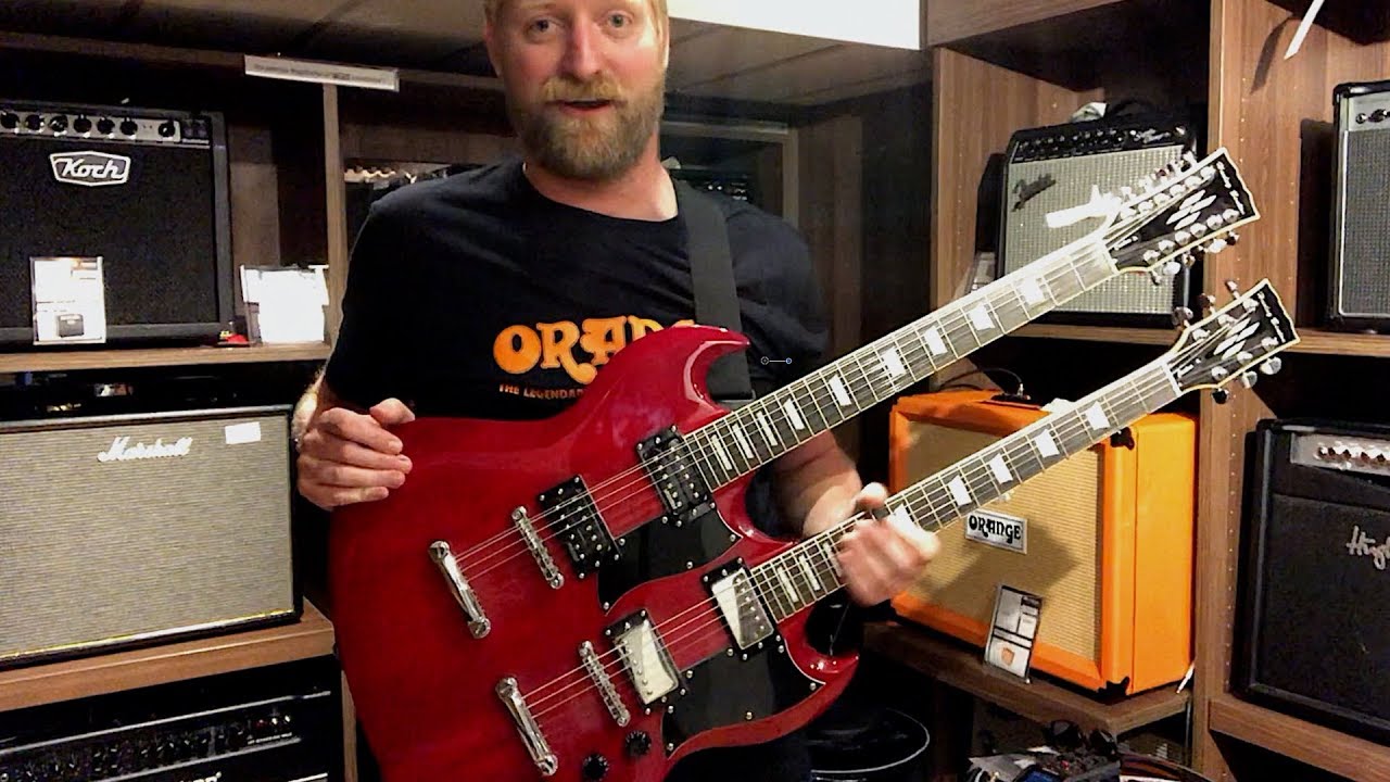 Harley Benton Double Neck -  DC-Custom 612 Cherry - #TGU18