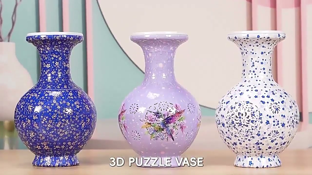 LED Flower 3D Puzzle Vase for Home Office Decor #creativecrafts #puzzle #gift #3dpuzzles #homedecor