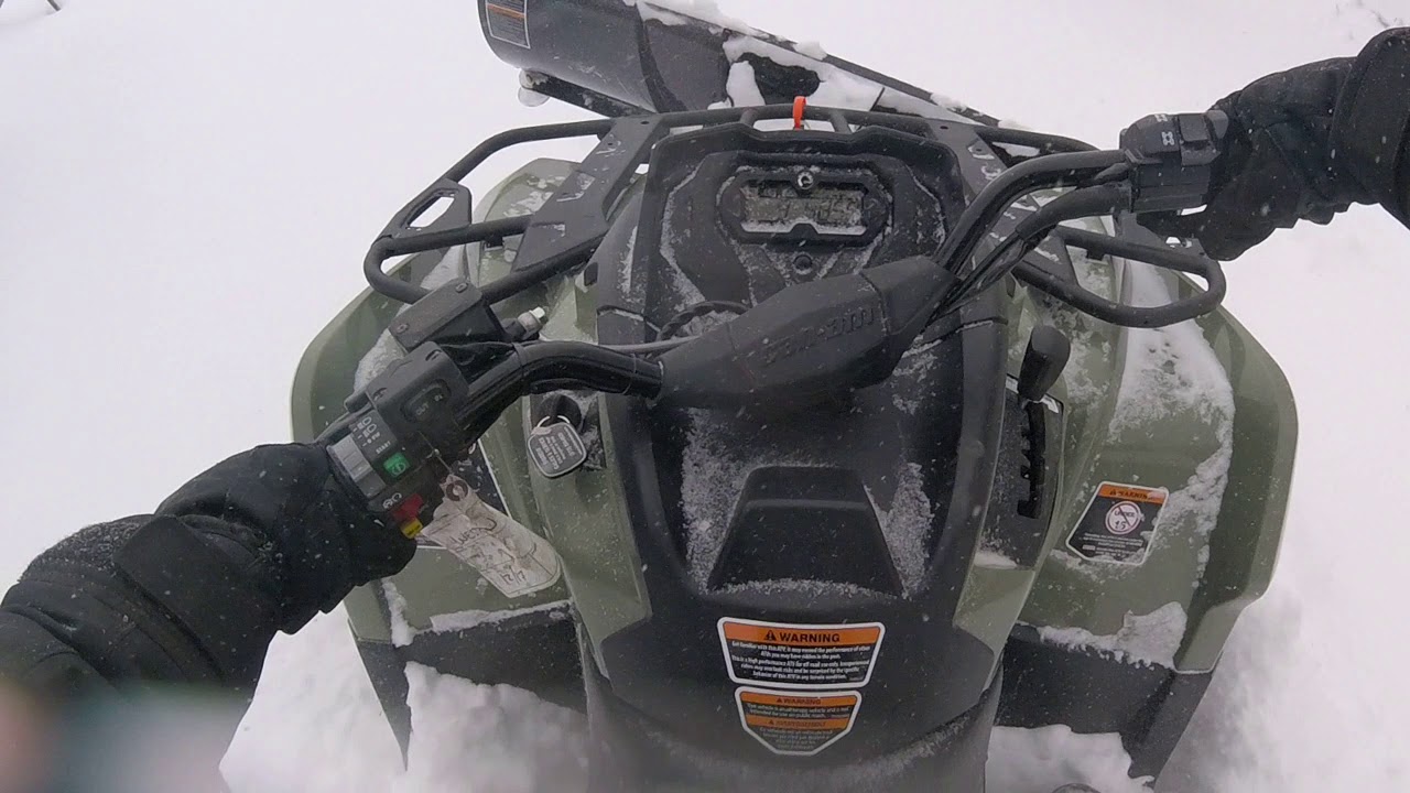 2019 Can Am Outlander 450 plowing