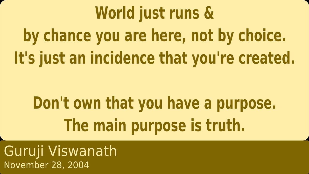 2004 November 28 : CC Available : Sathsang with #gurujiviswanath #manavasevakendra