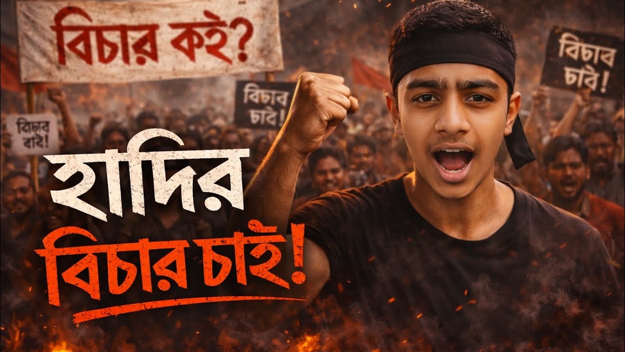 হাদির বিচার চাই | প্রতিবাদের গান | সবাই নির্বাচন নিয়ে ব্যস্ত, বিচার কোথায়? | Tasib Official Song
