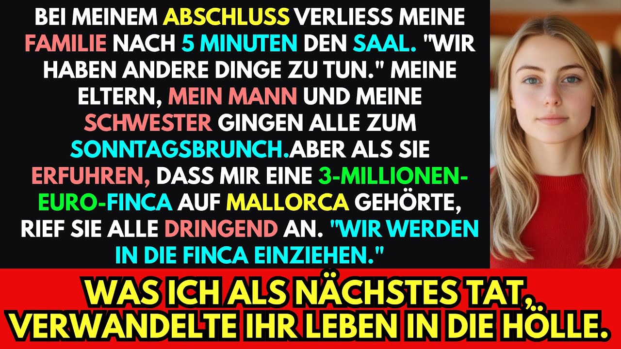 Bei meiner Abschlussfeier – 5 Min nach Beginn ging meine Familie und mit meiner Schwester brunchen.