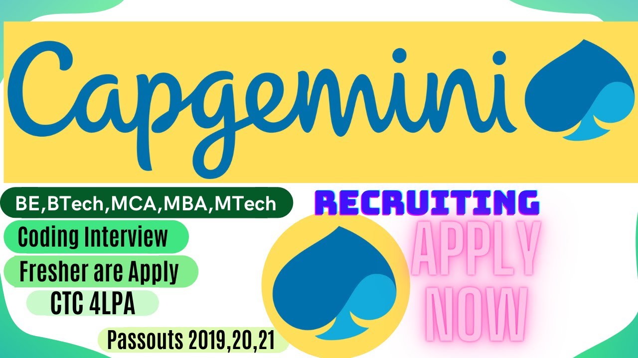 Capgemini Technology  Recruitment 2021 | Off Drive Campus | Freshers | 2021