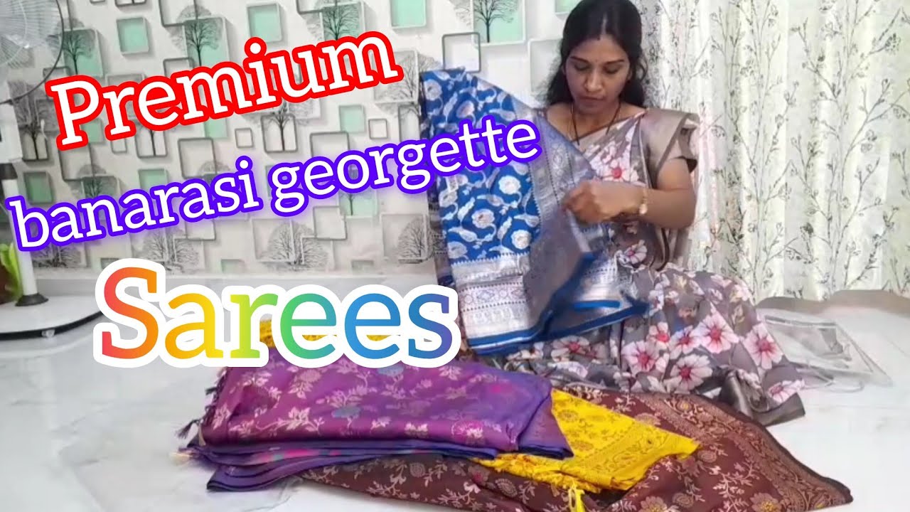 Premium banarasi georgette sarees // trending sarees 