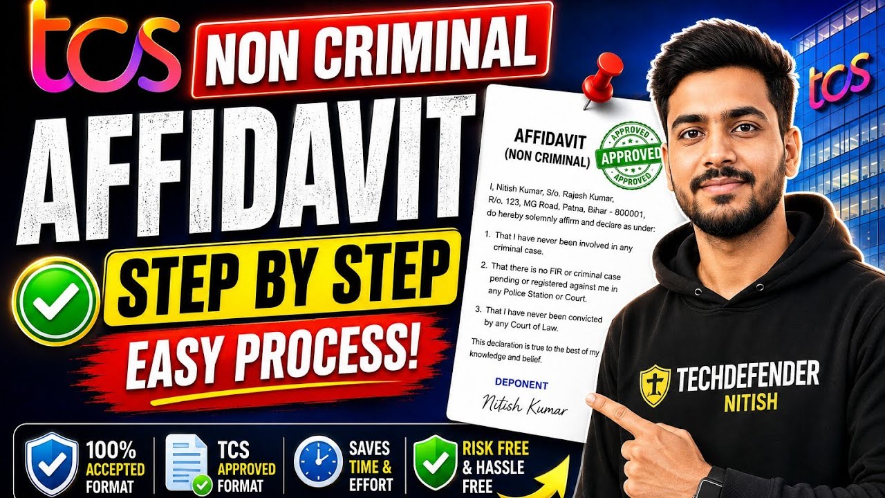 How to Make a TCS Non-Criminal Affidavit | Complete Process 2026