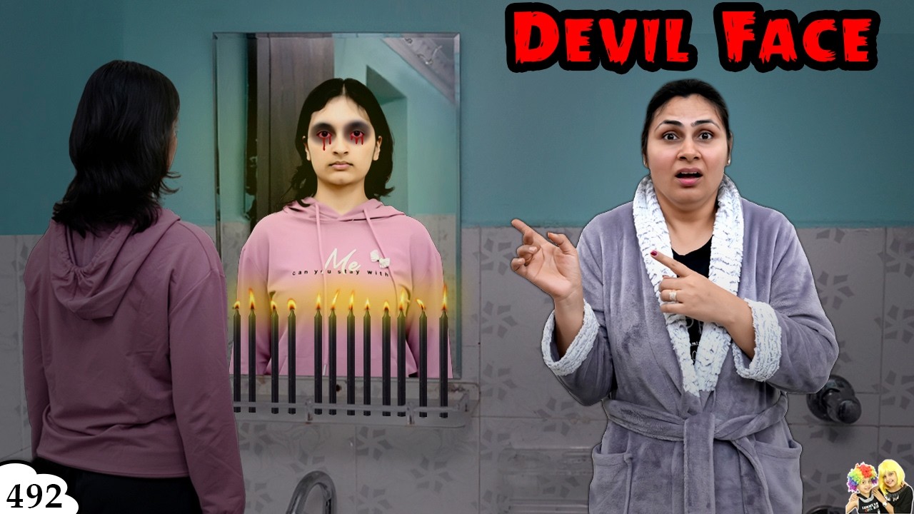 DEVIL FACE | Ep 492 | Horror Comedy Family Challenge | Aayu and Pihu Show