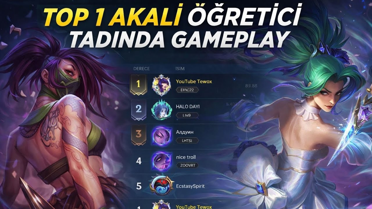 TOP 1 AKALİ!!! RAKİPLERE KORKU SALDIK | Wild Rift