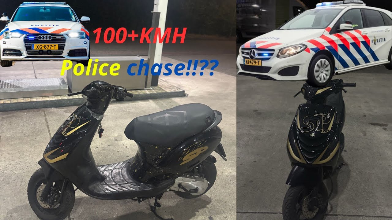 Piaggio Zip 70CC Gopro Ride wheelie POV🚨POLICE!!?? ☁️100+KMH