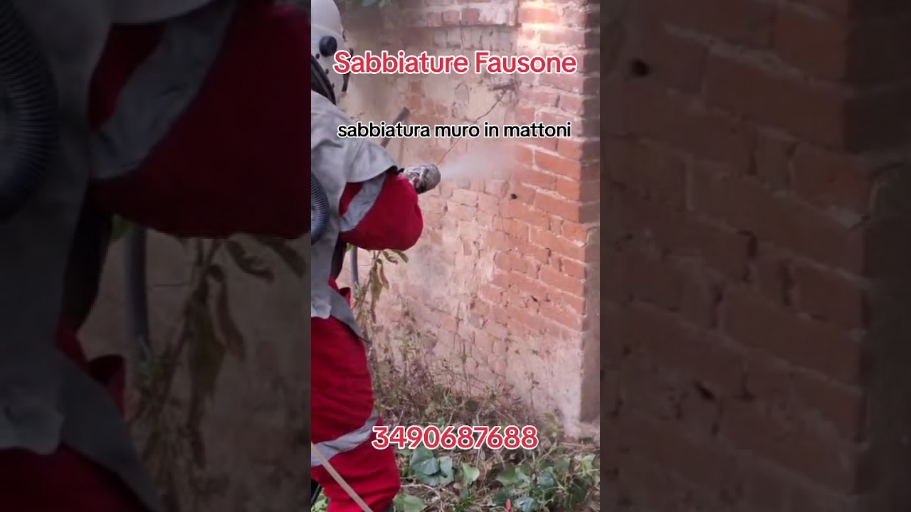 sabbiatura muro in mattoni 