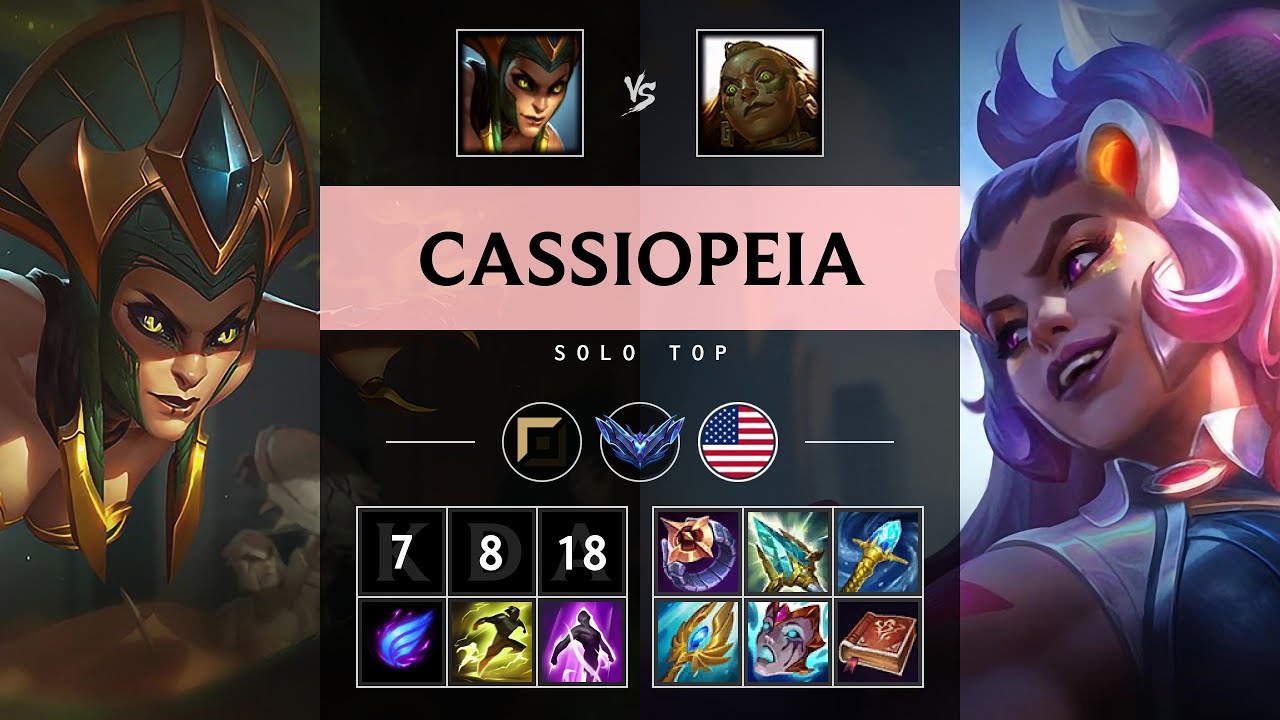 Cassiopeia Top vs Illaoi - NA Diamond Patch 25.17