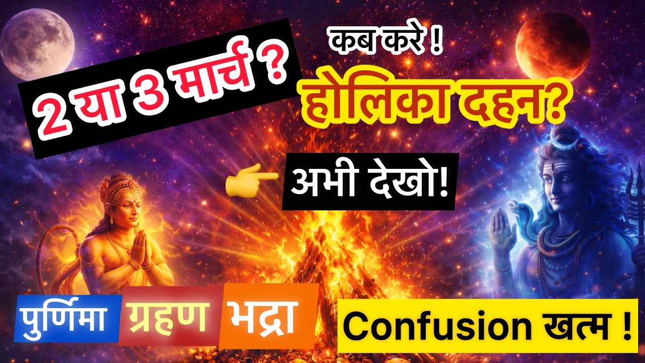 2026 Holika Dahan Confusion Solved 🔥 | 2 या 3 मार्च? ग्रहण और भद्रा का रहस्य उजागर!#holikadahan 