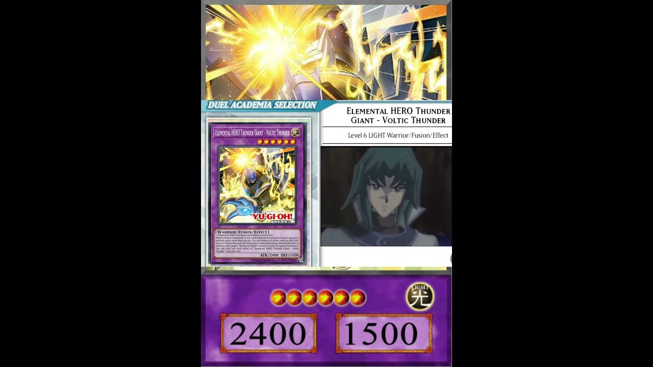 【#YUGIOH GX 】- Elemental Hero Thunder Giant - Voltic Thunder Reference