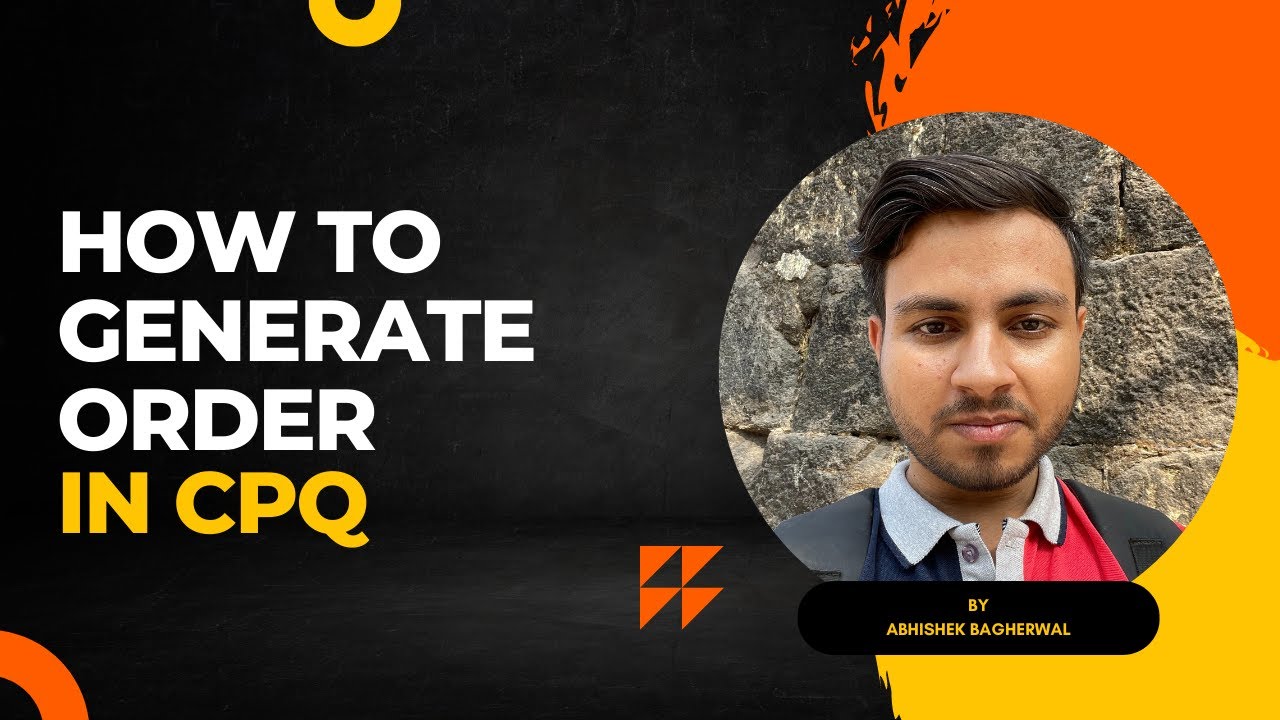 How To Generate Order In CPQ
