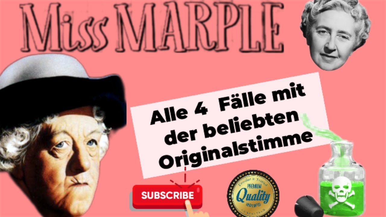 MISS MARPLE -  Alle 4 FÄLLE mit Mr. Stringer   DAS ORIGINAL !  #krimihörspiel   #missmarple  #retro