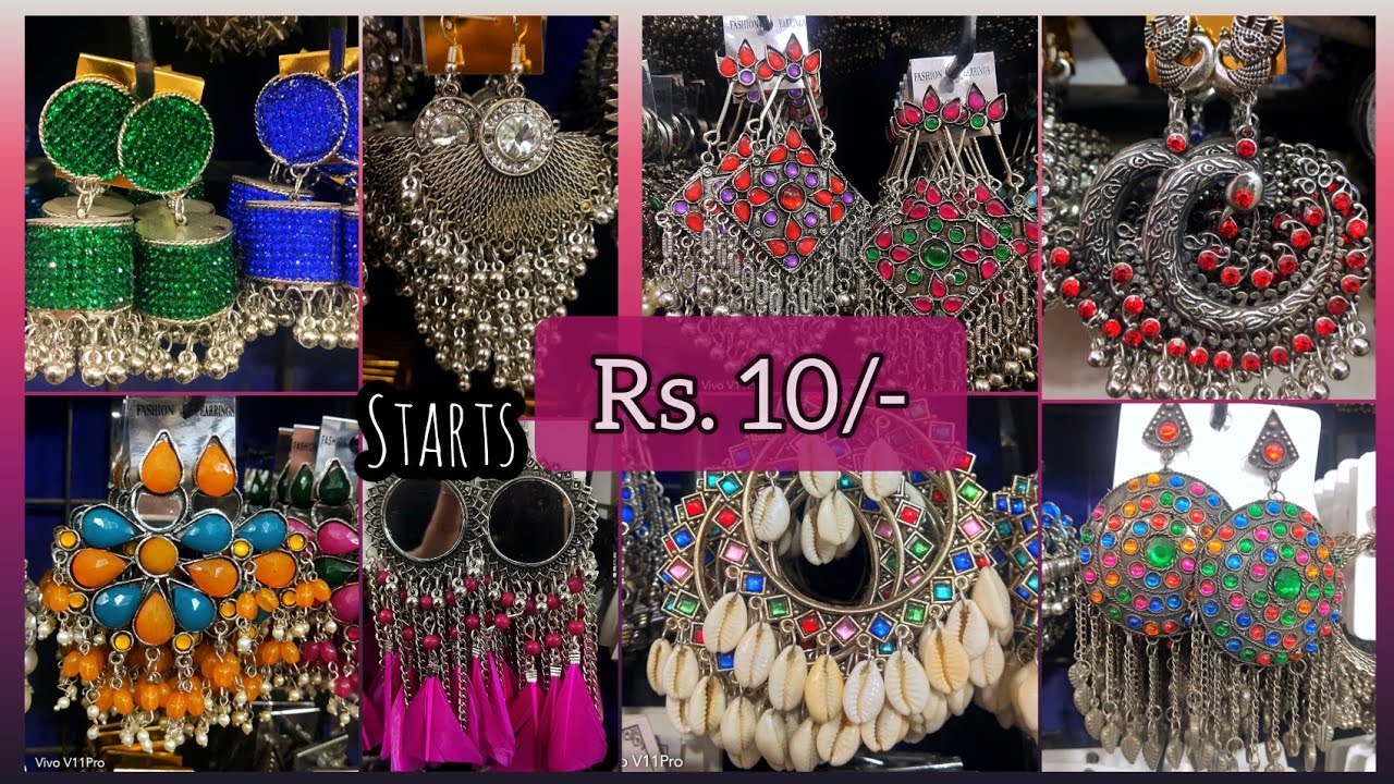 Oxidised Jewellery@Wholesale| Multicoloured Afghani Style Kundan, Meena, Stone @OxidisedJewelry
