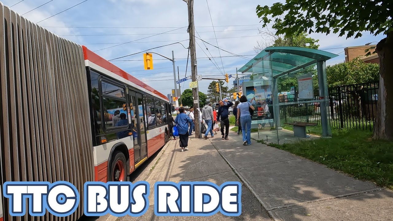 TTC 7 Bus Ride from Bathurst Station to Steeles