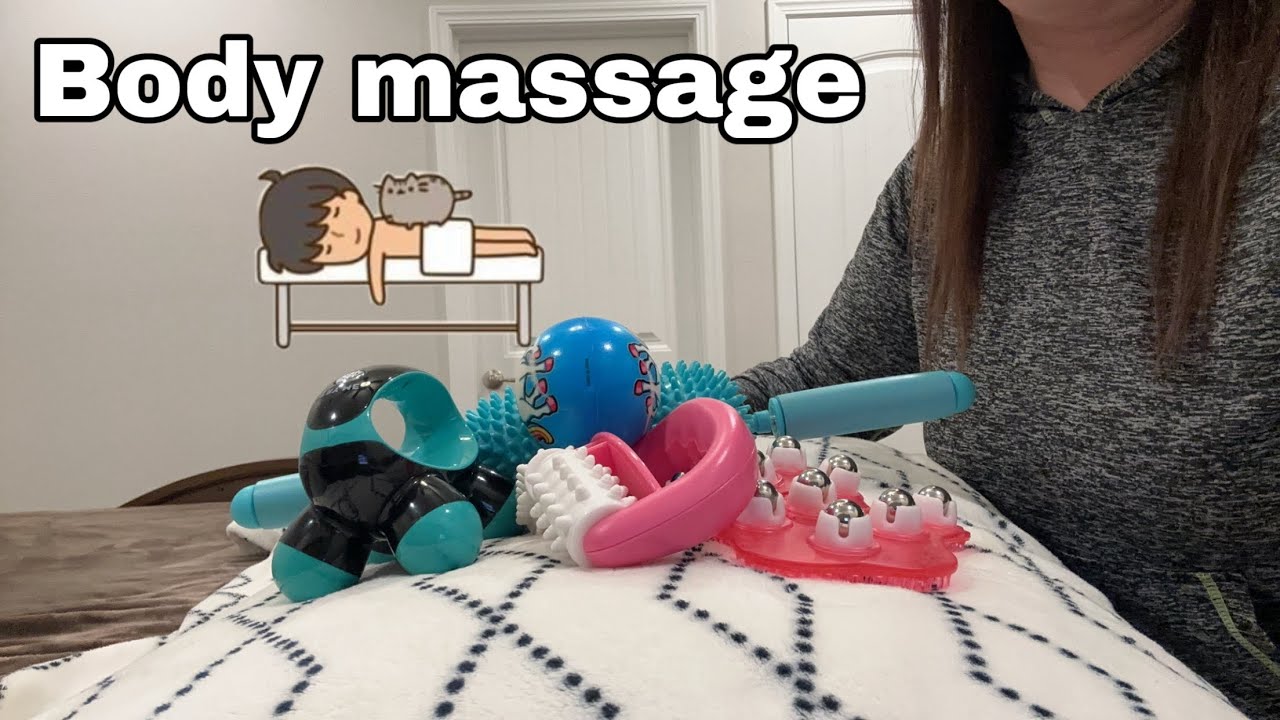ASMR| Giving you a relaxing body massage- soft spoken & massage tools