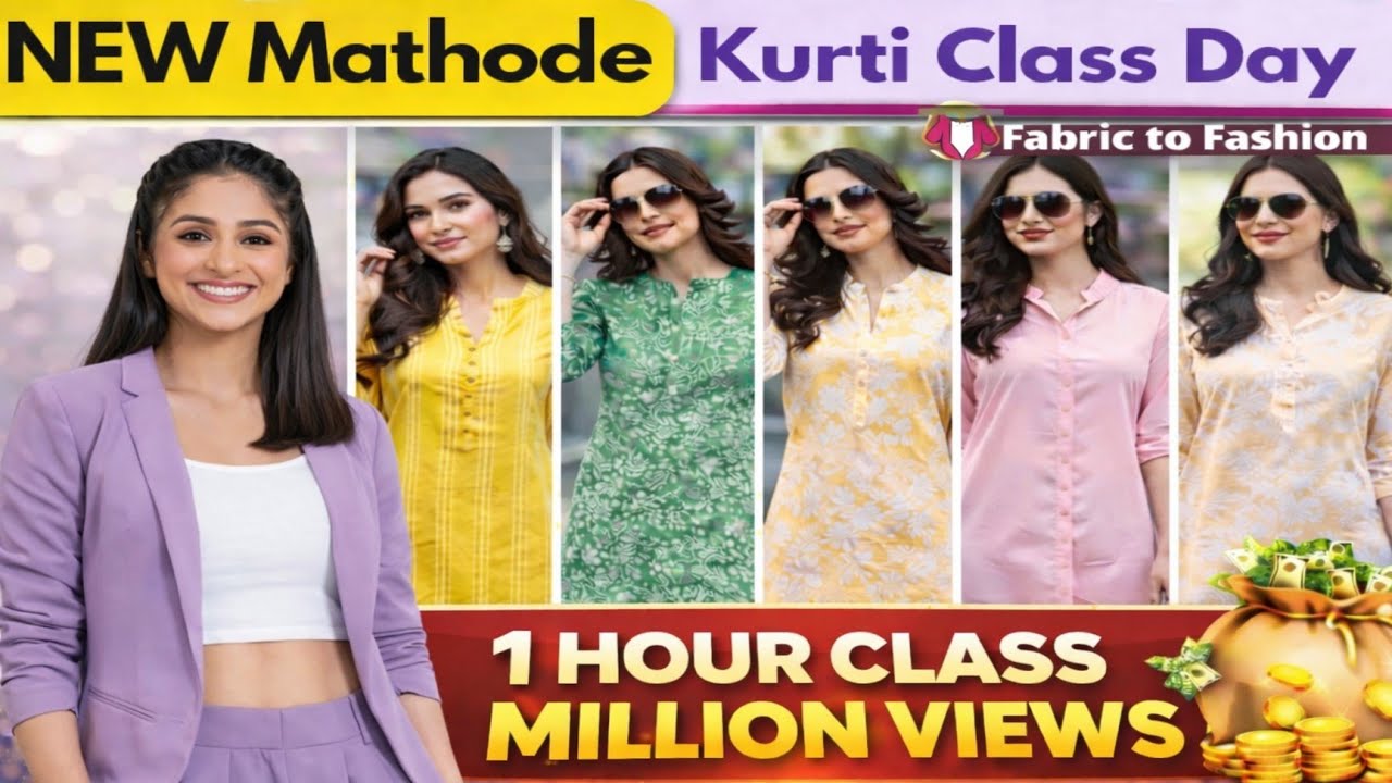 Class - 1 // Both Front And Back Deep Neck  Kurti Drafting cutting 