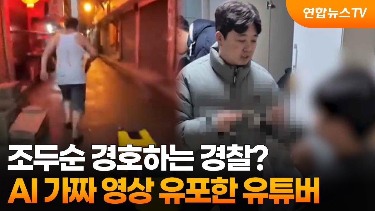 조두순 경호하는 경찰?…AI 가짜 영상 유포한 유튜버 / 연합뉴스TV (YonhapnewsTV)