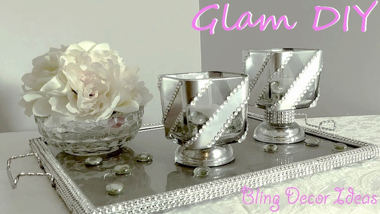 Dollar Tree DIY Glam Bling Modern Candleholders Glam Home Decor