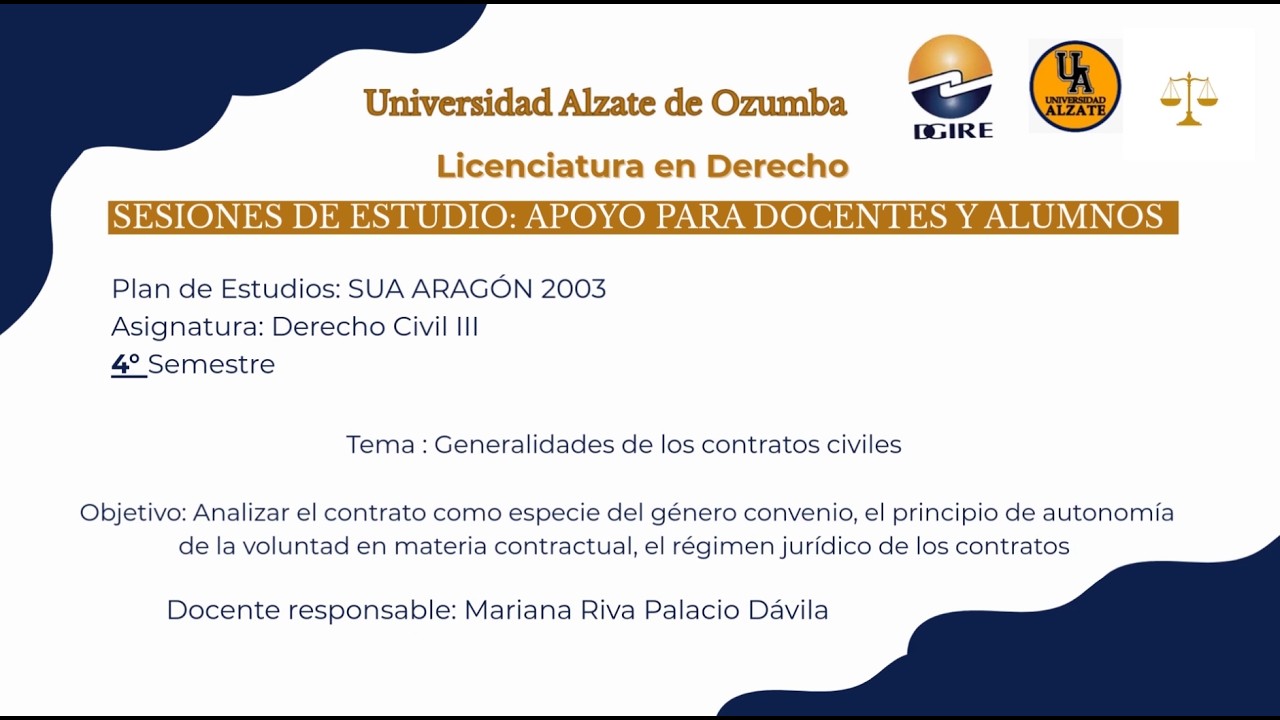 Generalidades de los contratos civiles.