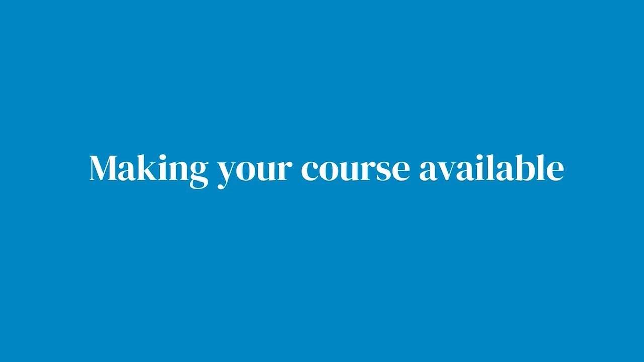 How to make your Oxford Learning Link Course available to students