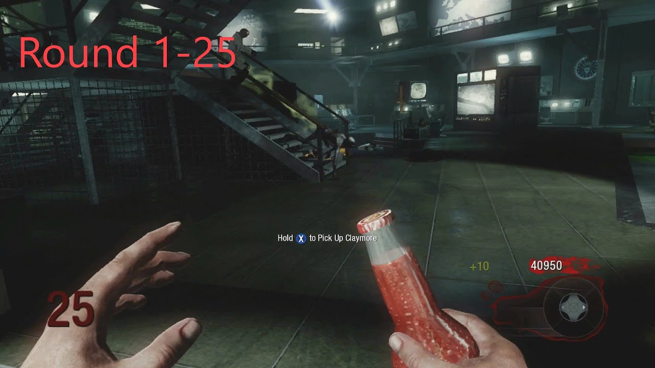 Call Of Duty Black Ops Zombies Five rounds 1-25 solo gameplay