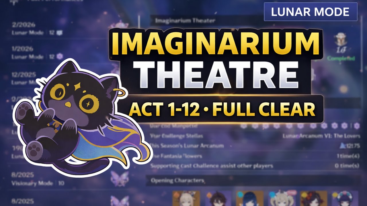 Imaginarium Theatre Lunar Difficulty Full Clear | Genshin Impact
