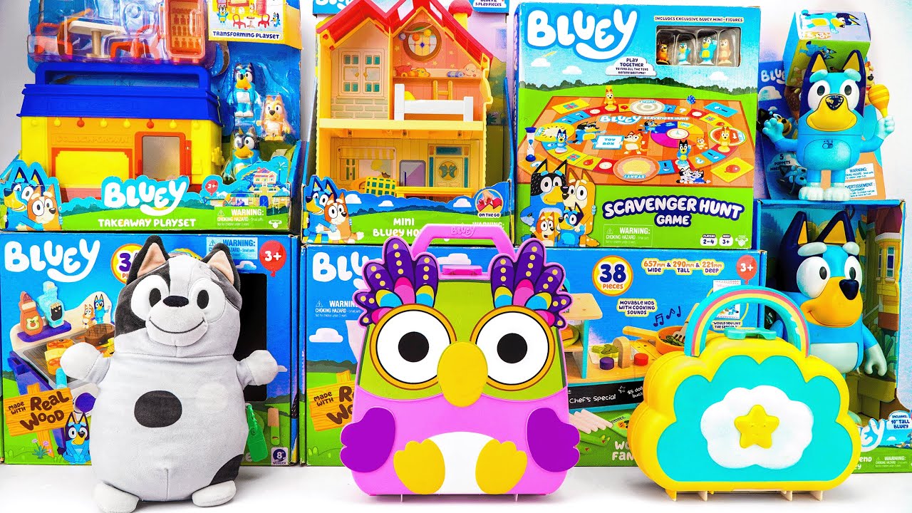 Bluey Toy Collection Unboxing Review 🐾 Chattermax Figure Carrying Case & Bluey Mini Home Playset