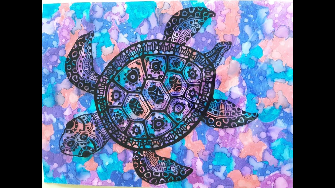 DIBUJO SOBRE ACETATO Y FONDO DE COLOR.