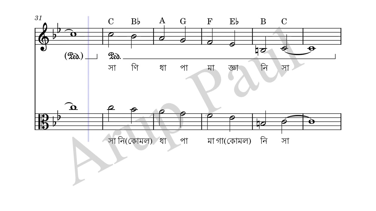 Musical Phrases of Raag Pilu (Thaat Kafi) in Staff Notation by Arup Paul