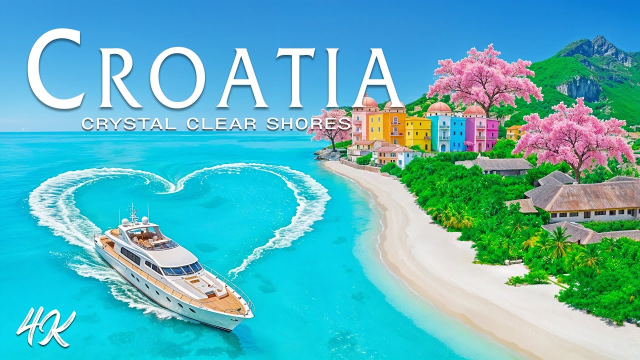 [4K] Croatia 2026 🇭🇷 Journey Through Crystal Clear Waters & Mediterranean Views with Deep House