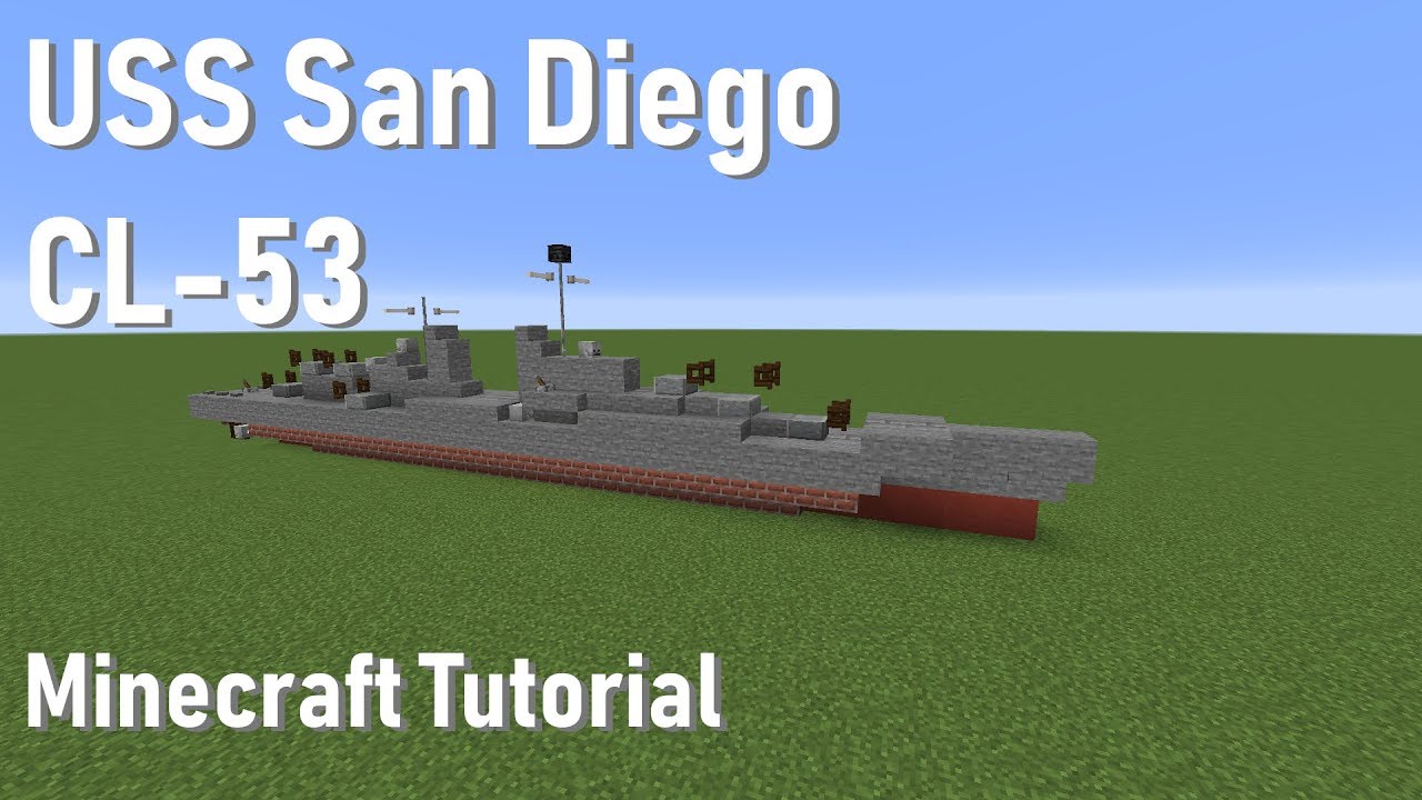 USS San Diego CL-53 | Minecraft Tutorial | 1:5 Scale