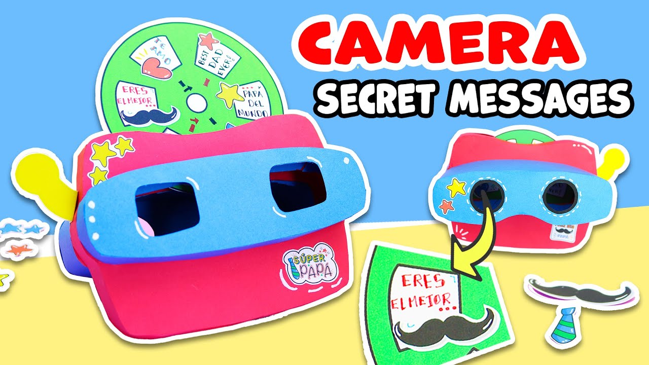 Make a CAMERA with SECRET MESSAGES of PAPER CARDSTOCK - FATHER'S DAY GIFTI| aPasos Crafts DIY