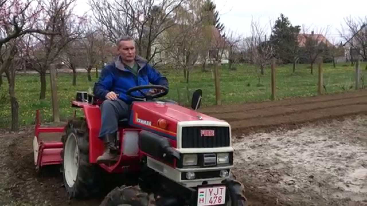 Japán kis traktor Yanmar F16D Talajmarás
