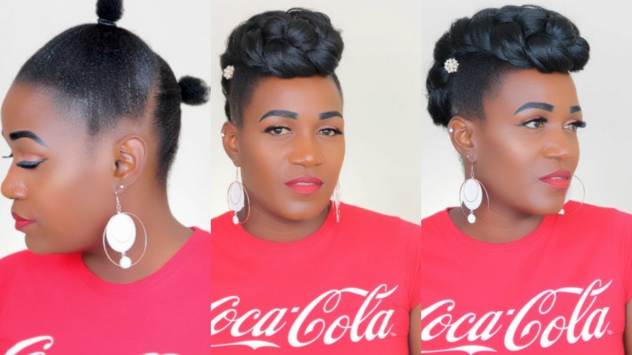 HAWK UPDO ON SHORT NATURAL HAIR | REQUESTED