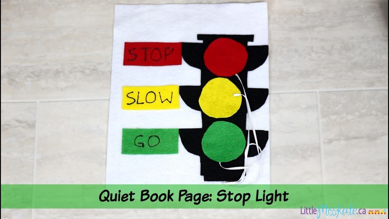 Quiet Book Page Idea: Stop Lights