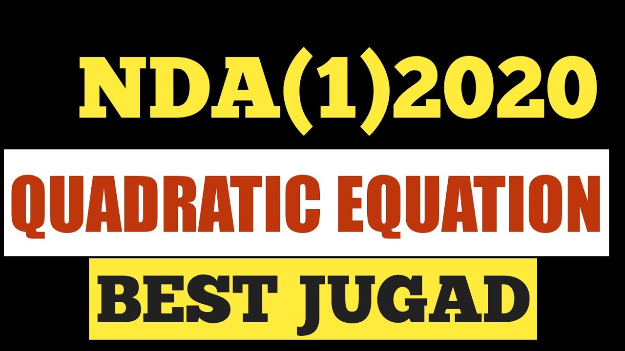 All Quadratic Equations Tricks In 12 Minutes! ⏱️ NDA 2 2025 Quadratic Equations!