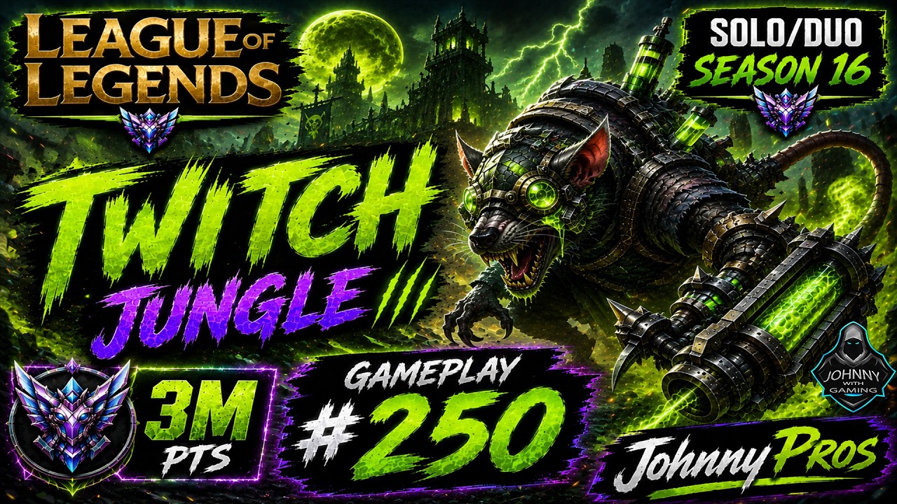 LOL The Plague Rat Twitch Jungle AD 3 Million Mastery Points | Season 16 | Gameplay 250 (2026)
